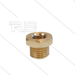 Verloopring - messing - 1/4&quot; bu x 1/8&quot; bi