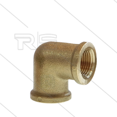 Knie - messing (LD) - 2 x 3/8&quot; bi