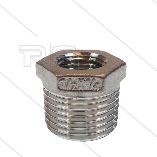 Verloopring - RVS - 1/2" bu x 1/4" bi