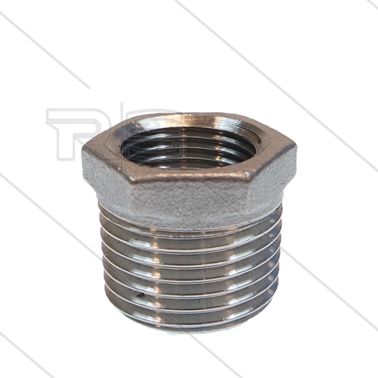 Verloopring - RVS - 1/2" bu x 3/8" bi