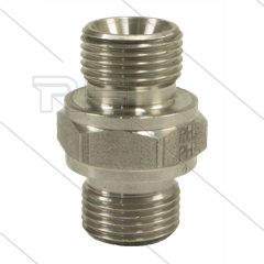 Dubbele nippel - RVS - 2 x 3/8&quot; bu - BSP - 400 Bar