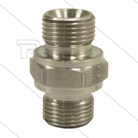 Dubbele nippel - RVS - 2 x 1/2&quot; bu - BSP - 400 Bar