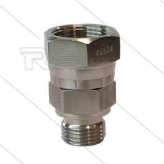 Verloopnippel - RVS - 1/2&quot; bu x 3/4&quot; wartel - BSP