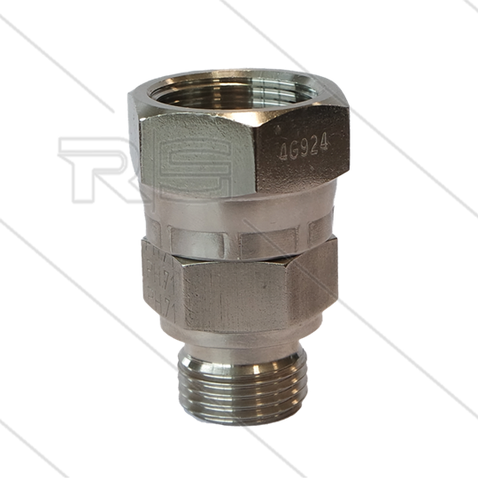Verloopnippel - RVS - 1/2&quot; bu x 3/4&quot; wartel - BSP