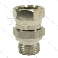 Verloopnippel - RVS - 3/8&quot; bu x 3/8&quot; wartel - BSP