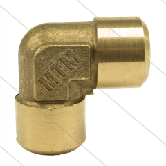 Knie - messing - 300 Bar - 2 x 1/4&quot; bi