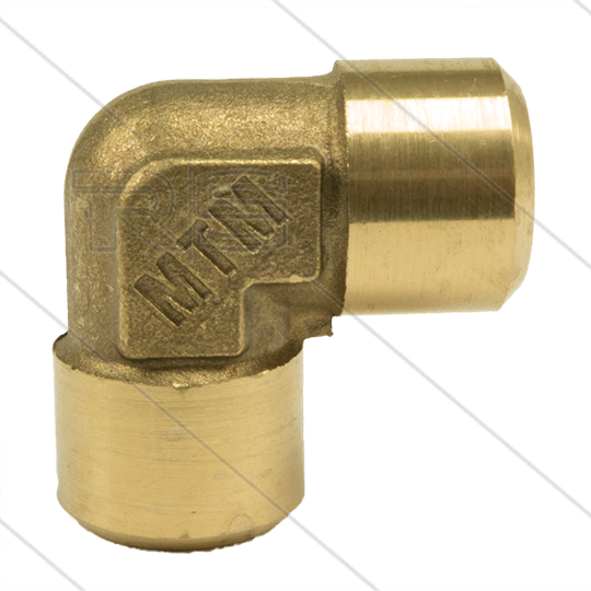 Knie - messing - 300 Bar - 2 x 1/4&quot; bi