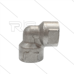 Knie - RVS - 2 x 3/8" bi - BSP - 600 Bar