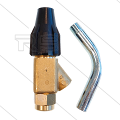 Gritstraalkop - Inter No.4 - 0.100 - 70 t/m 250 Bar - 14,7 t/m 27,8 l/min - L=110mm - max 60°C