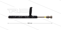 RP72 Schuimlans - L=60cm - nozzle 2,3 - 1/4&quot; bu - gele markering - (< 20 l/min)