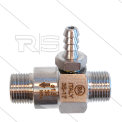 Chemicaliën injector - RVS - Ø1.5mm (065) - 350 Bar - 30 l/min - max 90°C - 2 x 3/8&quot; bu