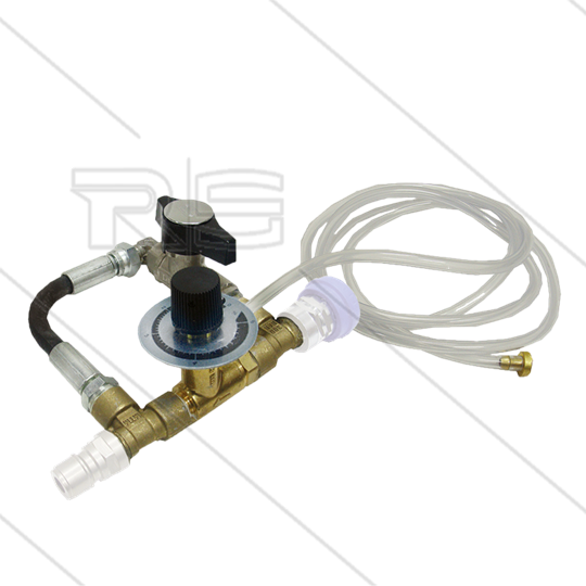 Schuiminjector KEW - 2 x 3/8&quot; bu - zonder snelkoppelingen - max 250 Bar - uitvoering RP met Bypass