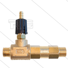 LS12 - Schuiminjector - messing - Ø1.2mm (040) - 220 Bar - 13 l/min - max 90°C - 2x 3/8&quot; bu