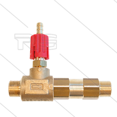LS12 - Schuiminjector - messing - Ø1.4mm (055) - 220 Bar - 18 l/min - max 90°C - 2x 3/8&quot; bu