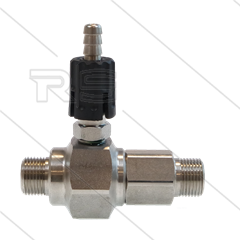 LS12 - Schuiminjector - RVS - Ø2.1mm (120) - 250 Bar - 35 l/min - max 90°C - 2x 3/8&quot; bu