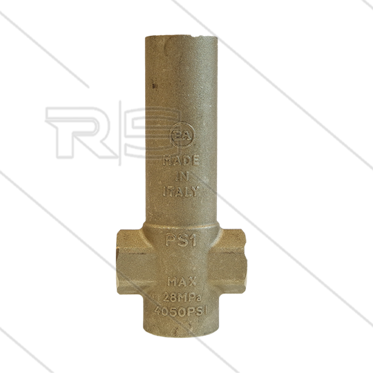 Thermostaat adapter PS1 - messing - 1/2&quot; bi onderzijde - 3 x 3/8&quot; bi - 280 Bar - max 160°C - L=107mm