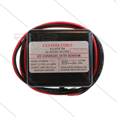Brandertrafo Tecno.mec - Custom Coils 6098 - Primair: 12V DC / 4,8A - Secundair: 20kV / 30mA