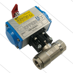 Pneumatische kogelkraan 1&quot; met dubbelwerkende actuator - 210 Bar - 2 x 1&quot; bi