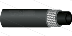 Flexy - DN06 (1/4&quot;) - 1 draadinlage  - zwart - 300 Bar - Ø11,3mm - max 100°C
