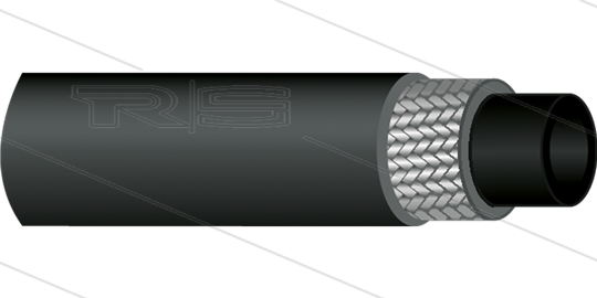 Flexy - DN06 (1/4&quot;) - 1 draadinlage  - zwart - 300 Bar - Ø11,3mm - max 100°C