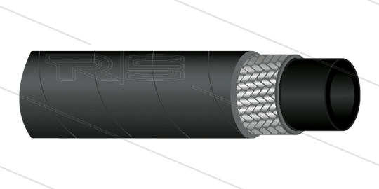 HD-slang - 1SC-12 (1/2&quot;) - zwart - 250 Bar - Ø19,1mm - 150°C