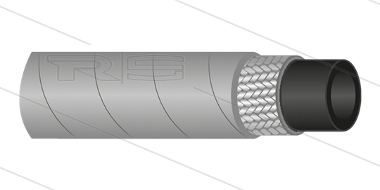 HD-slang - 1SC-10 (3/8&quot;) - grijs - 250 Bar - Ø15,6mm - 150°C
