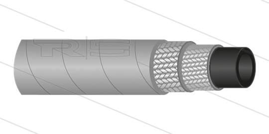 HD-slang - 2SN-10 (3/8&quot;) - grijs - 400 Bar - Ø18,7mm - 150°C