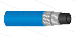 HD-slang - 2SC-10 - (3/8") - blauw - HyWasher - Gladde buitenmantel - 420 Bar