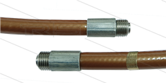 NW5 rioolslang - brons - 10m - 250 Bar - zonder nozzle - 2x 1/8&quot; bu - max 90°C - met eindmarkering