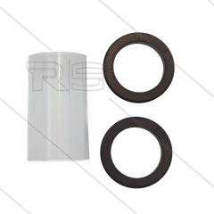 Afdichtset - TEHA - haakse swivels - 3/8&quot; - 1/2&quot; - max 180°C - PTFE / Viton