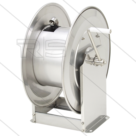STKi2-20/12 - Haspel - RVS - max 200 Bar - Slang: 3/8" 60m - 1/2" 35m - Aansluiting: 2 x 1/2" bi - inclusief swivel
