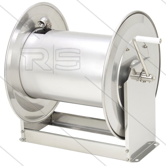 STKi2-80/12 - Haspel - RVS - max 200 Bar - Slang: 3/8" 250m - 1/2" 130m - Aansluiting: 2 x 1/2" bi - inclusief swivel