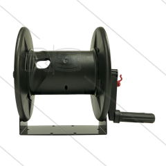 T16 - Haspel - kunststof - 10m - 250 Bar - slang: 3/8" - In: 3/8" bu x uit: 3/8" bi - messing swivel