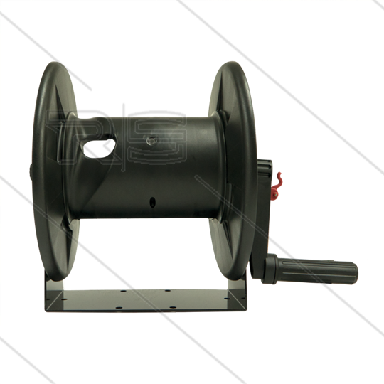 T16 - Haspel - kunststof - 10m - 250 Bar - slang: 3/8" - In: 3/8" bu x uit: 3/8" bi - messing swivel