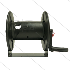 T27 - Haspel - kunststof - 20m - 250 Bar - slang: 3/8&quot;  - 3/8&quot; bu - RVS swivel en steun