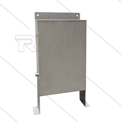 Borstelbak - RVS - vloer- of wandmontage - met afvoer