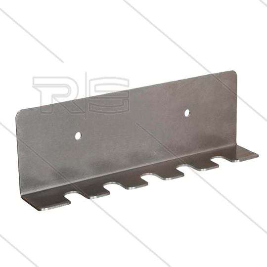 Lanshouder - voor 5 lansen - wandmontage - RVS 304 - Afmeting HxBxD: 70 x 240 x 45mm