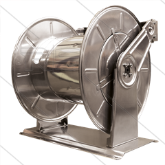 Haspelautomaat - verstelbaar venster - RVS - 40m - max 100 Bar - slang: 3/4&quot;