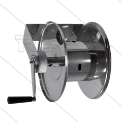Haspel handbediend - Grijs gelakt - 20m - max 200 Bar - slang: 25m 3/8&quot; - 20m 1/2&quot;