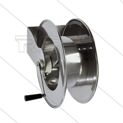 Haspel handbediend - Grijs gelakt - 25m - max 200 Bar - slang: 35m 3/8&quot; - 25m 1/2&quot;