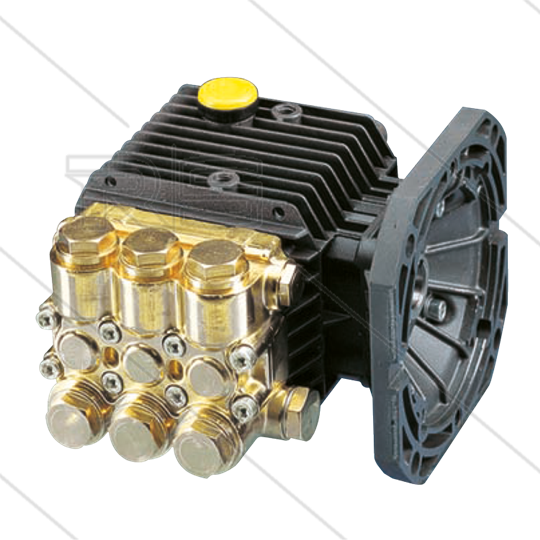 WW907A plunjerpomp - 10,6 l/min - 55 Bar - 3400 tpm - 1,10 kW - holle as met flens voor E-motor