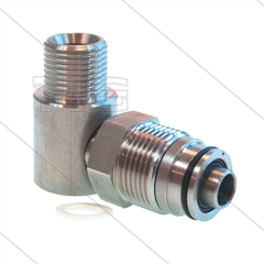 Swivel - haaks - Ramex - RVS303 - 3/4" bu x M22x1,5 bu - 250 Bar - NW10 - 90°C - Viton + EPDM