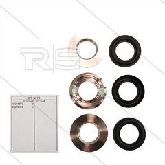 Kit 71 - Set messing tussenringen + restop-ringen Ø20mm (3x) - Serie 47 + 48 + 69