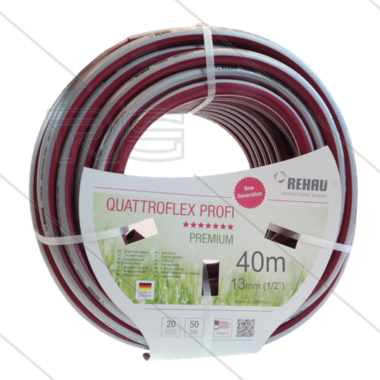 Quattroflex Profi - lagedrukslang - 13mm (1/2&quot;) - rol à 40m - Temp: -20° tot 60°C - 15 Bar