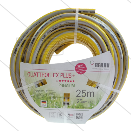 Quattroflex Plus - lagedrukslang - 25mm (1&quot;) - rol à 25m - Temp: -20° tot 60°C - 10 Bar