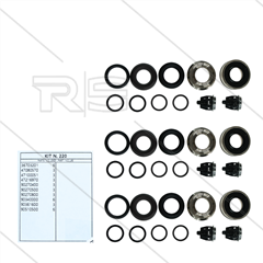 Kit 220 - Complete afdichtingsset Ø20mm voor 3 plunjers incl. kleppen - voor ombouw naar 47 (V)HT