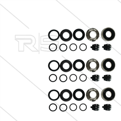 Kit 222 - Complete afdichtingsset Ø22mm voor 3 plunjers incl. kleppen - voor ombouw naar 47 (V)HT