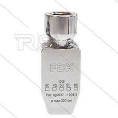 HPX-CZ oscillerende nozzle 0.035 - RVS - 1/4" bi - 60 tot 220 Bar - spuithoek 30° - Compacter dan CS model