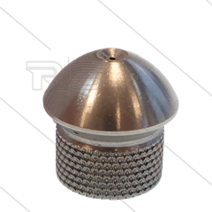 Rioolnozzle met voorboring - 0.090 - 3 x 0.90 + 1 x 0.90 - 1/8&quot; bi - RVS