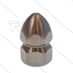 Rioolnozzle met voorboring - 0.070 - 3 x 0.80 + 1 x 0.80 - 3/8&quot; bi - SW22 - RVS